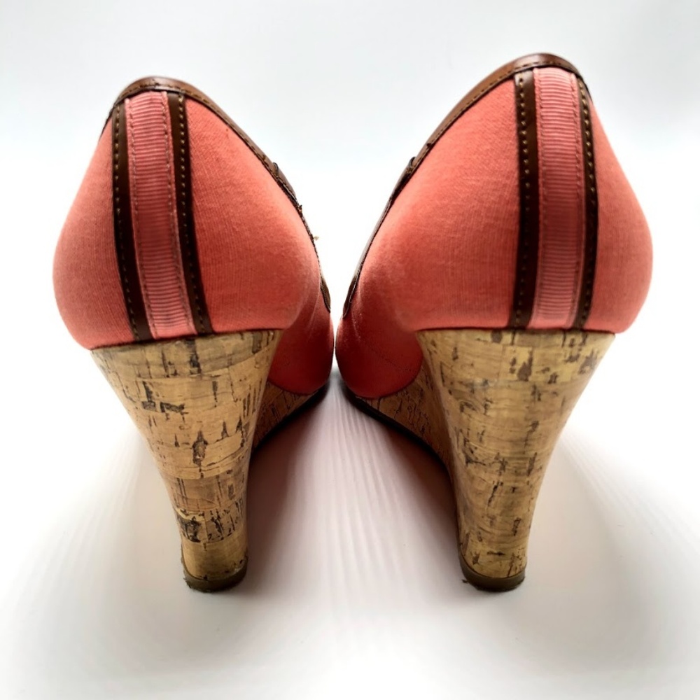 Tommy Hilfiger cork peep toe wedges Chain 8.5 - Picture 5 of 7